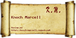 Knoch Marcell névjegykártya